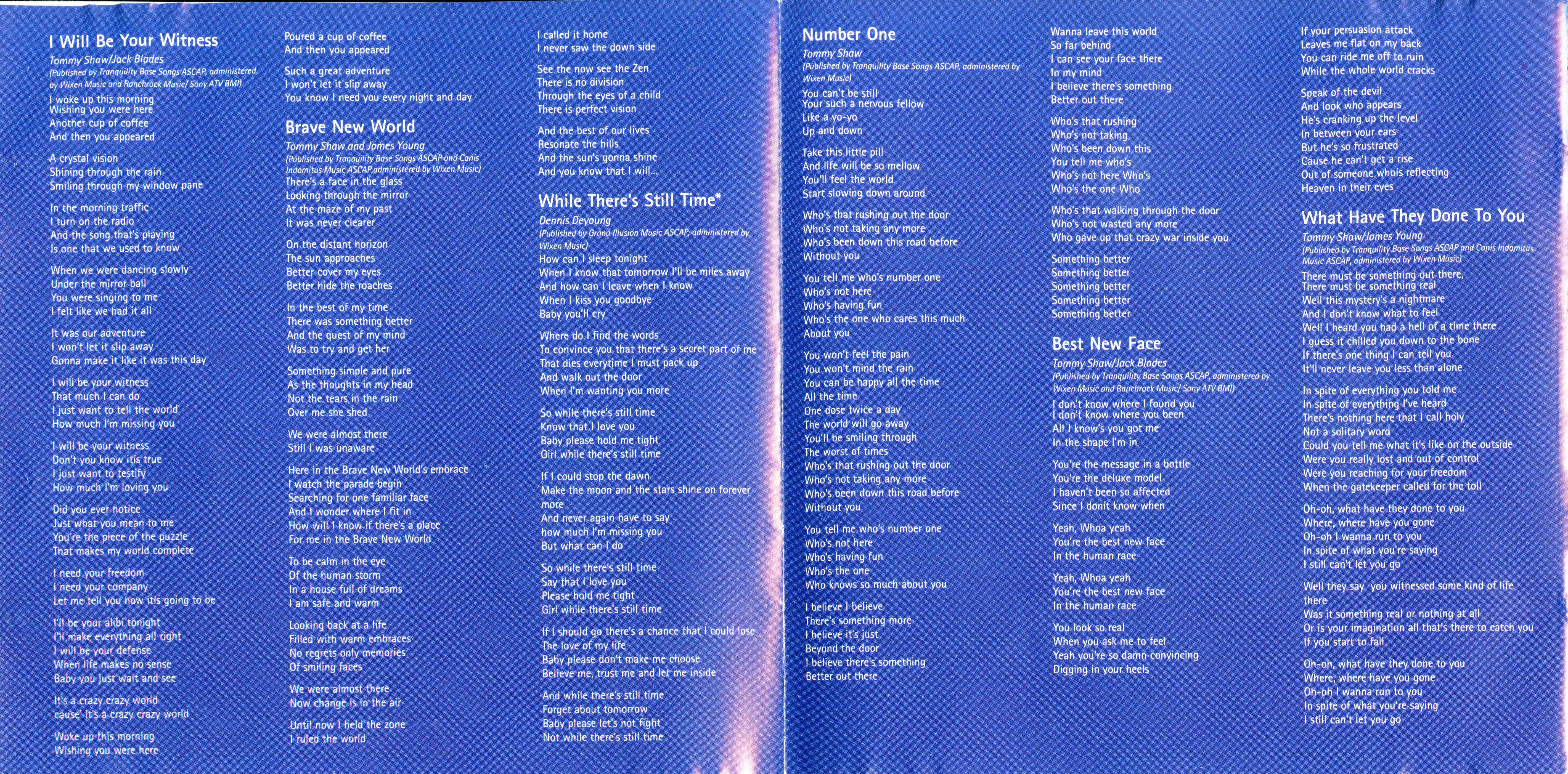 Styx  Brave New World : Booklet3